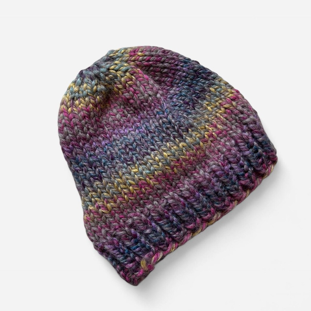Multicolor Hand Knit Beanie